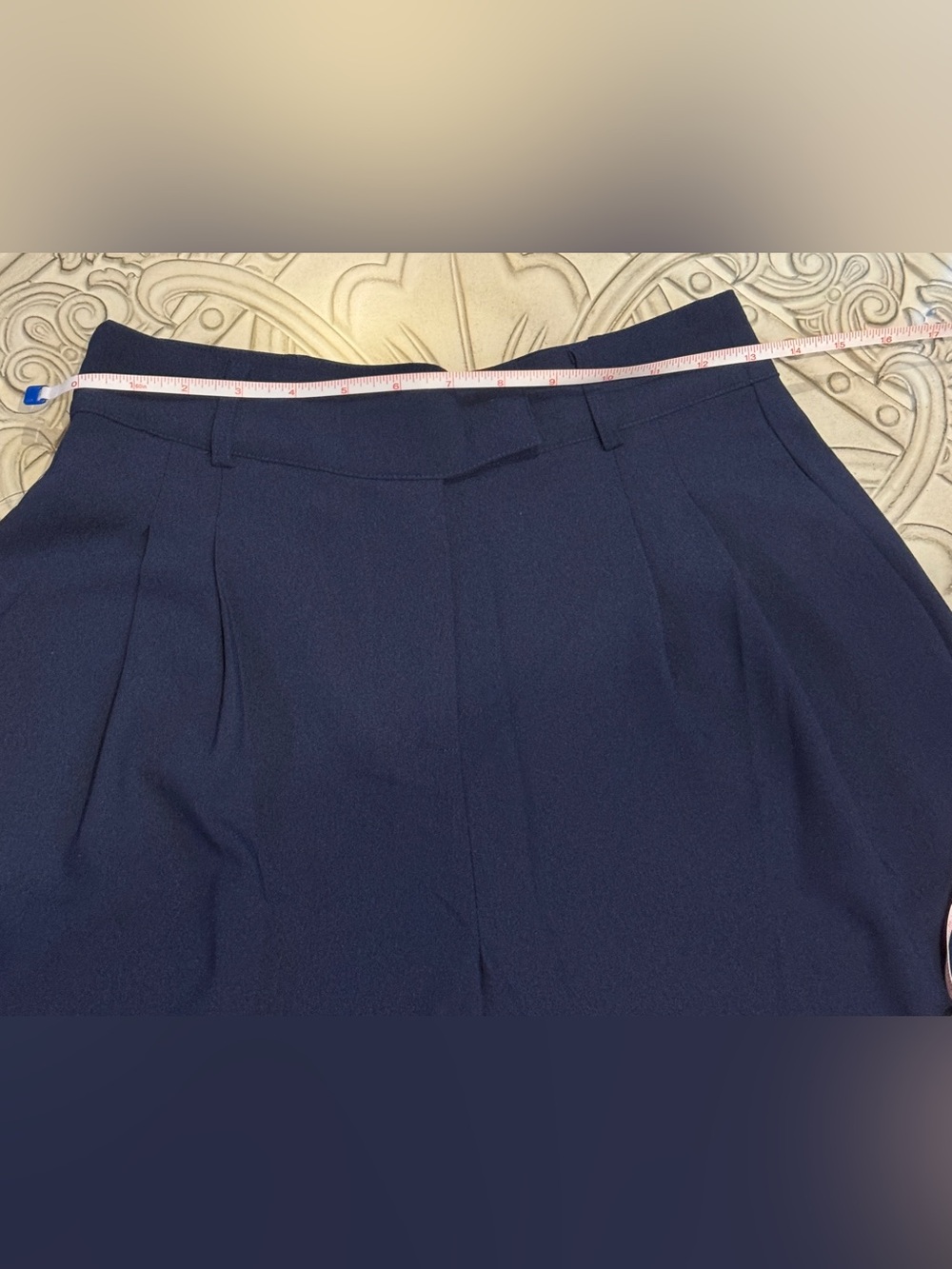 Venus NWT Navy 2 Piece Suit Set Wide Leg Pants Chic Elegant Outfit | Size 4 - Picture 14 of 16